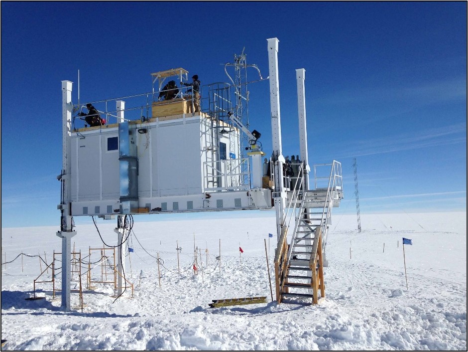 Temporary Atmospheric Weather Observatory (TAWO) at Summit Station, Greenland: Photo credit John Stoddard