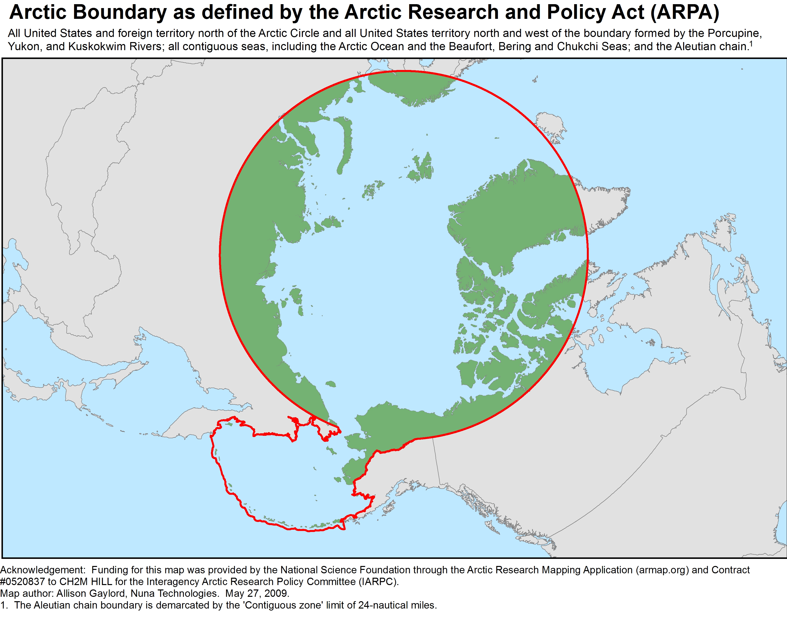 Arctic Boundary Map:  Polar