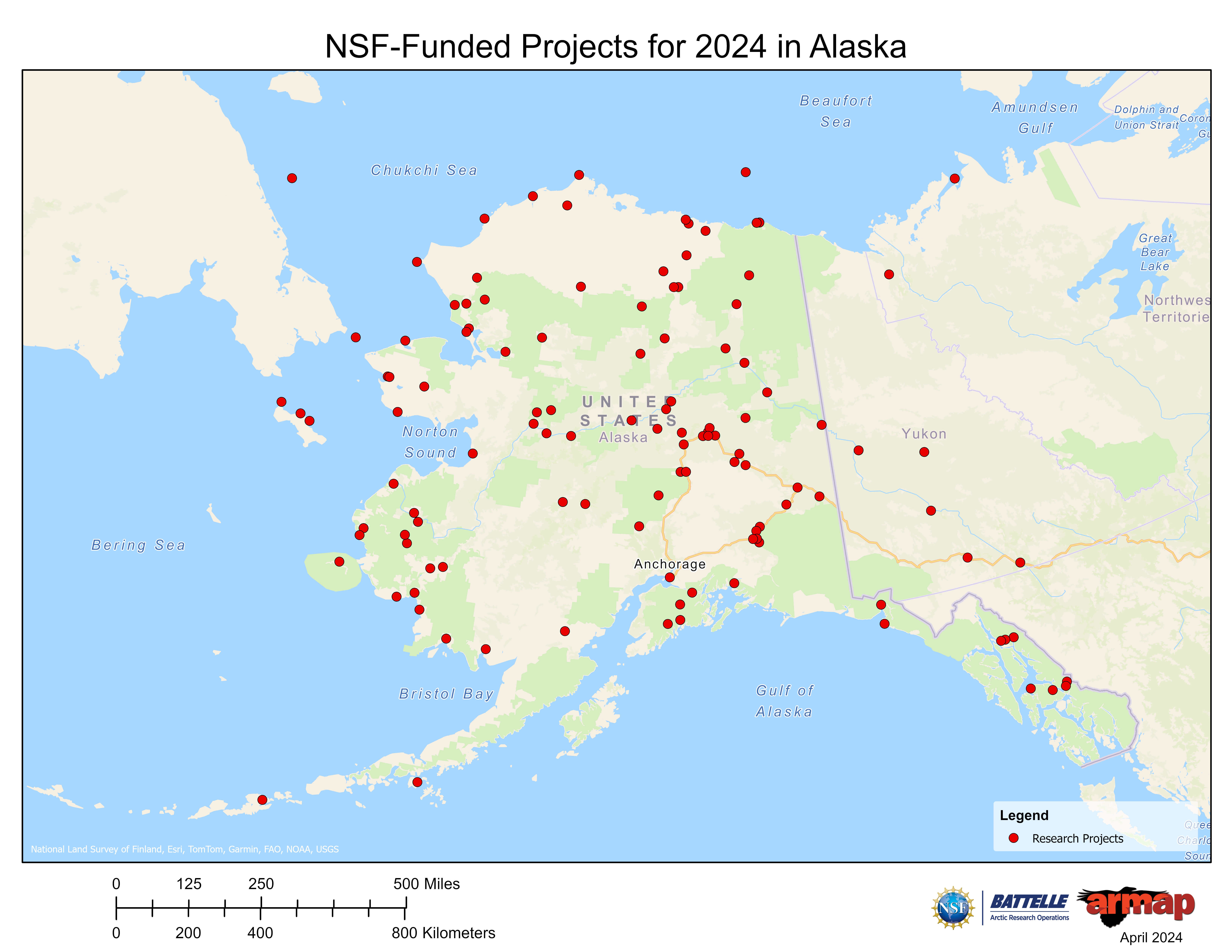 Projects in Alaska Funded by Various Agencies this Year