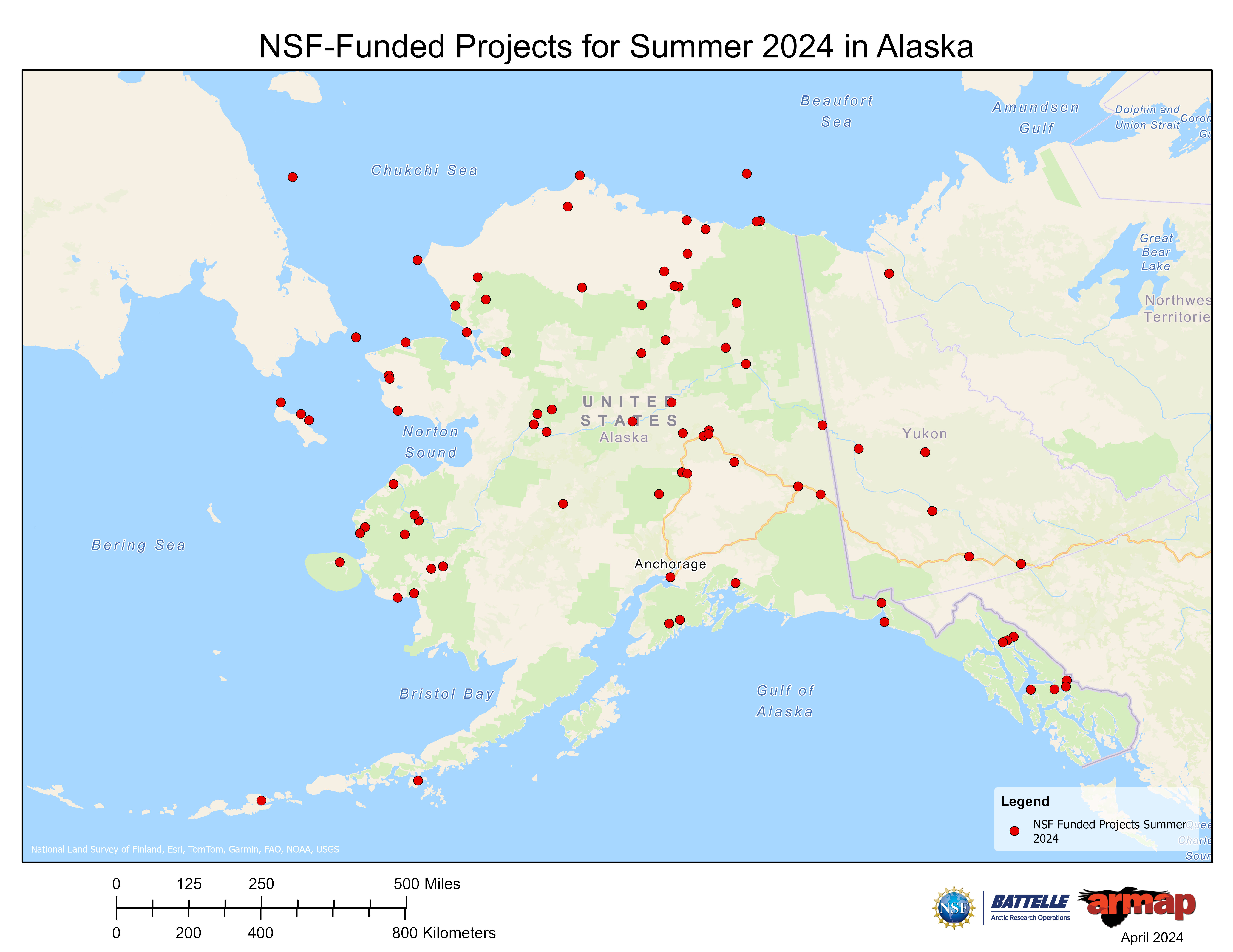 NSF-Funded Projects for Alaska, Summer of this Year