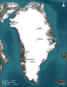 Greenland Base Map with Satellite Imagery