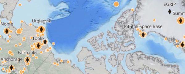 Interactive viewer of Arctic research grants and locations